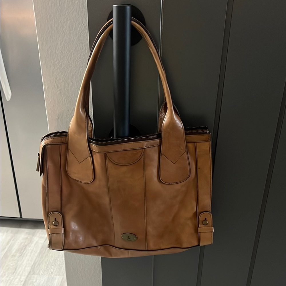 Fossil Tan Leather Handbag
